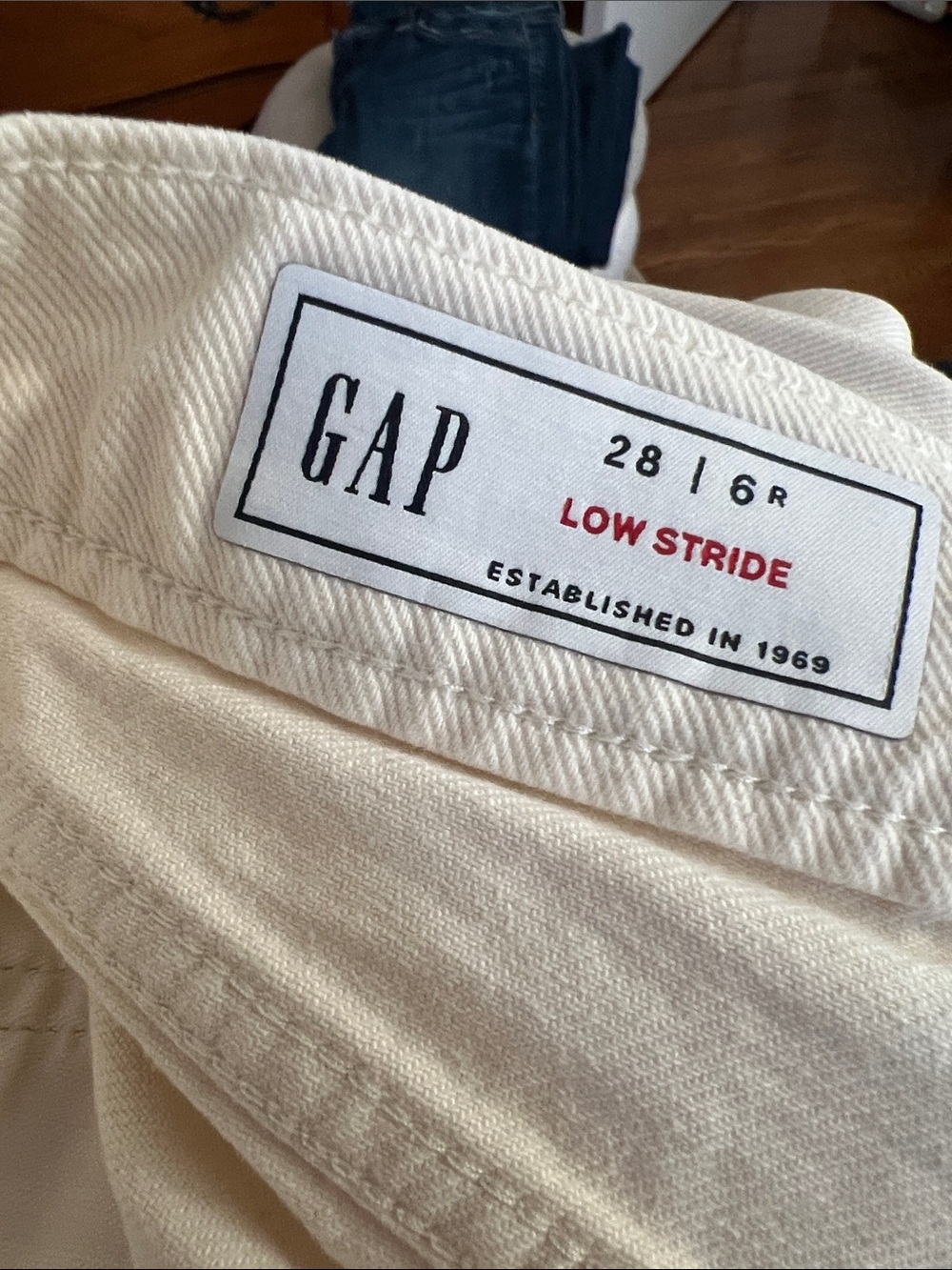GAP Cream Wide Leg Jeans